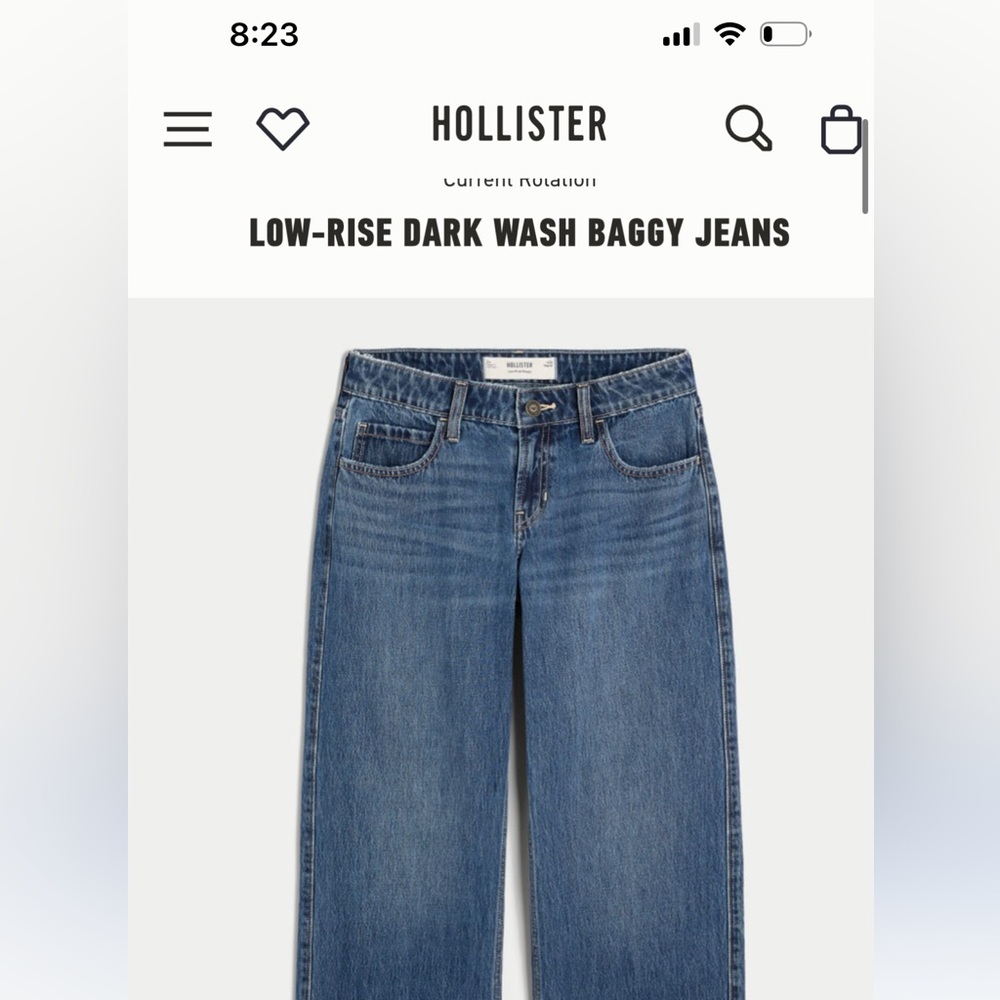 Hollister low ride baggy jeans